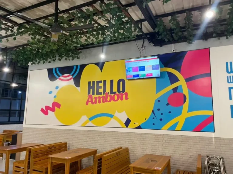 Resto Mie Gacoan Ambon, hasil pekerjaan sipil, interior, dan MEP oleh PT Mandala Pilar Indonesia.