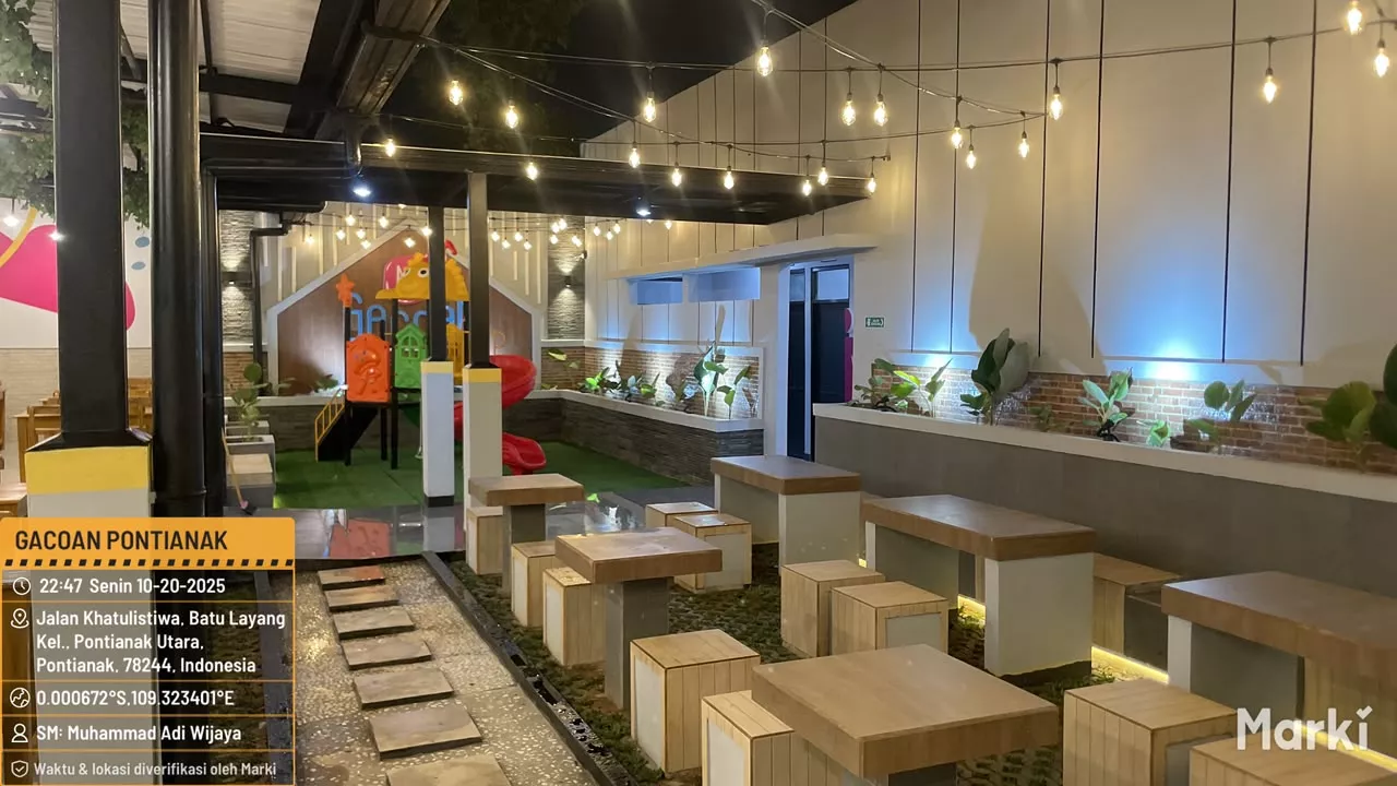 Resto Mie Gacoan Pontianak, hasil pekerjaan sipil, interior, dan MEP oleh PT Mandala Pilar Indonesia.